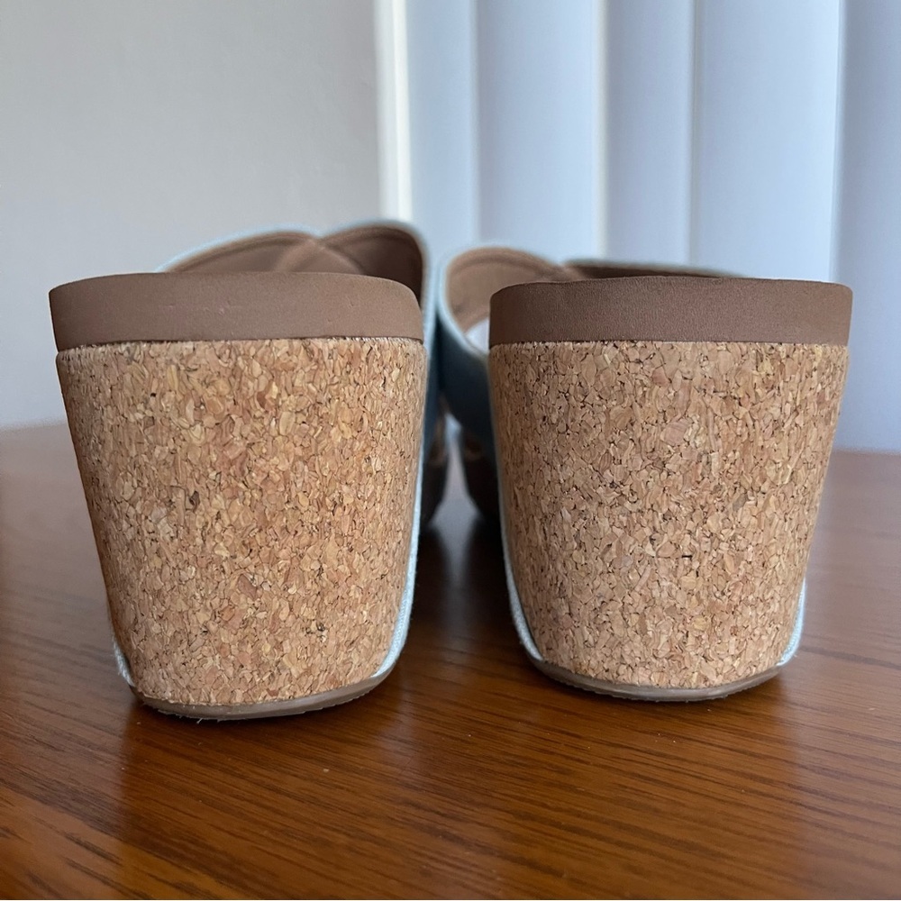 Corkys Bonnie Studded Wedge Sandal Light Blue Denim Size 9 - Picture 6 of 15